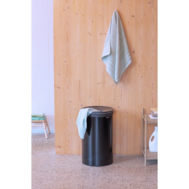 Brabantia black laundry bin 60L, imported from the UK