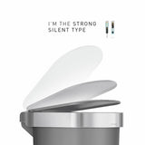Simplehuman slim pedal bin grey 40 litre (British brand)