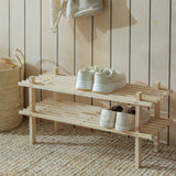 Argos Argos Home 2 Shelf Stackable Shoe Rack - Solid Pine- Buy online at McGrocer