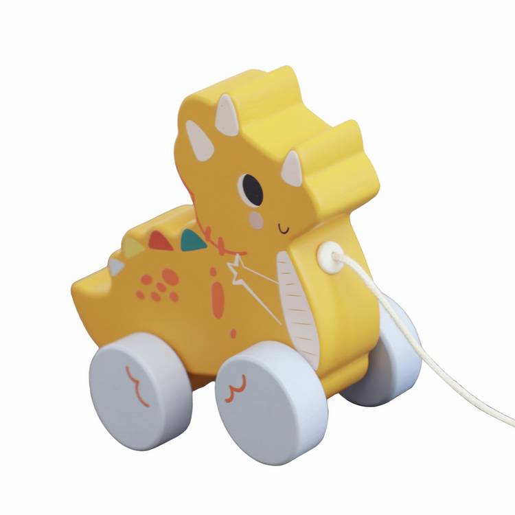 Chad Valley wooden dino push and pull toy - British product