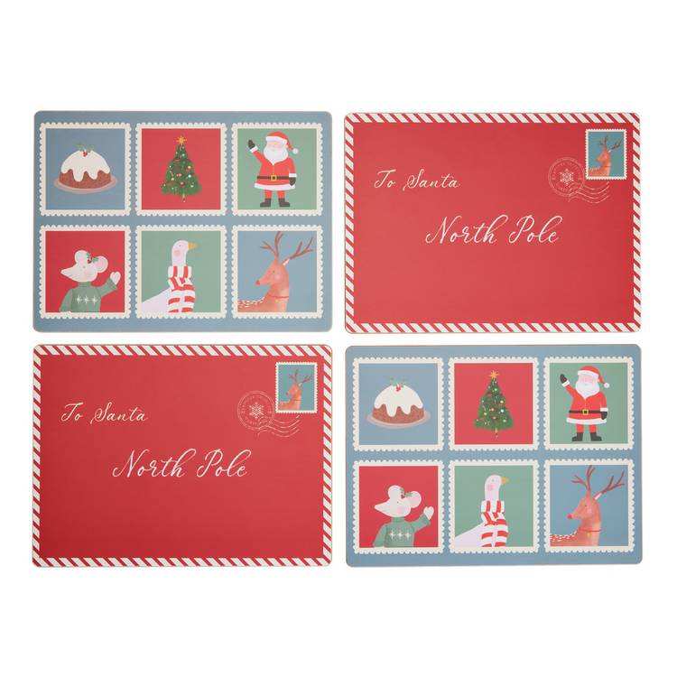 Argos Home Christmas placemats and coasters set of 4, UK version