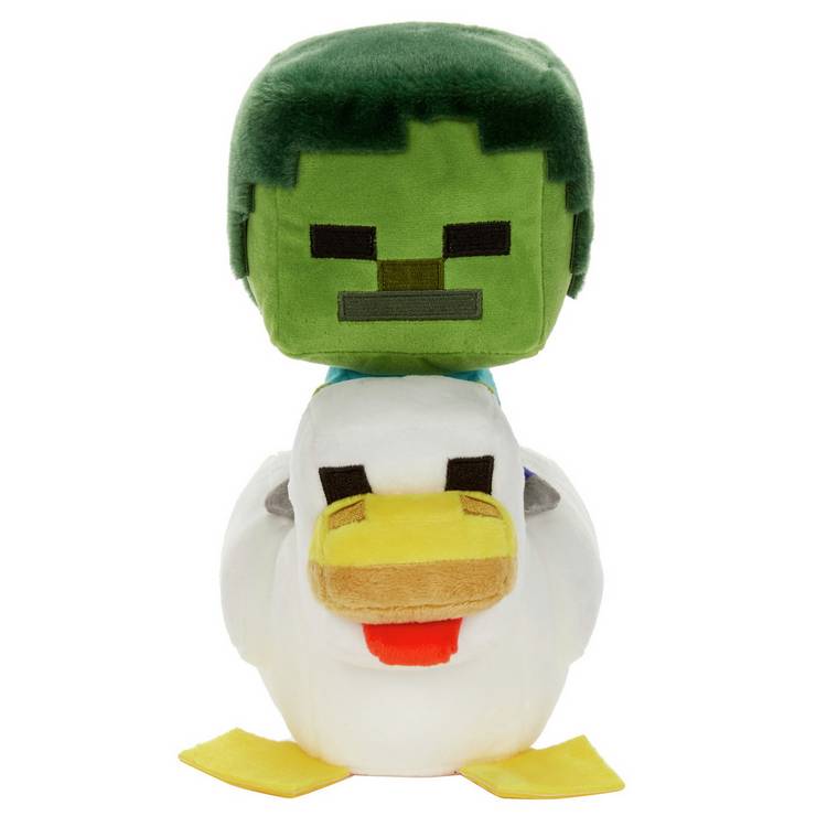 Mattel Minecraft Zombie Chicken Jockey plush toy 8 inches - British product