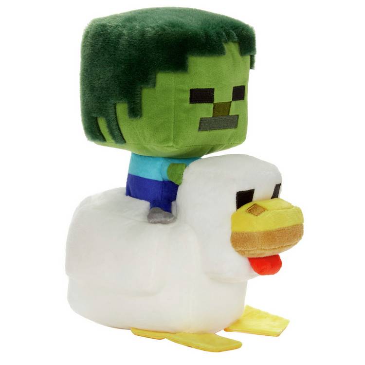 Mattel Minecraft Zombie Chicken Jockey plush toy 8 inches - British product