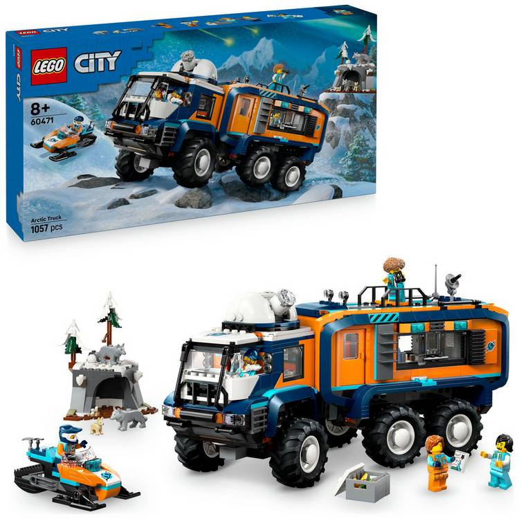 LEGO City Arctic Explorer Science Lab Truck building set 1064 pieces, UK version
