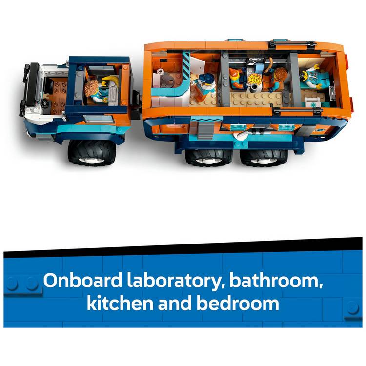 LEGO City Arctic Explorer Science Lab Truck building set 1064 pieces, UK version