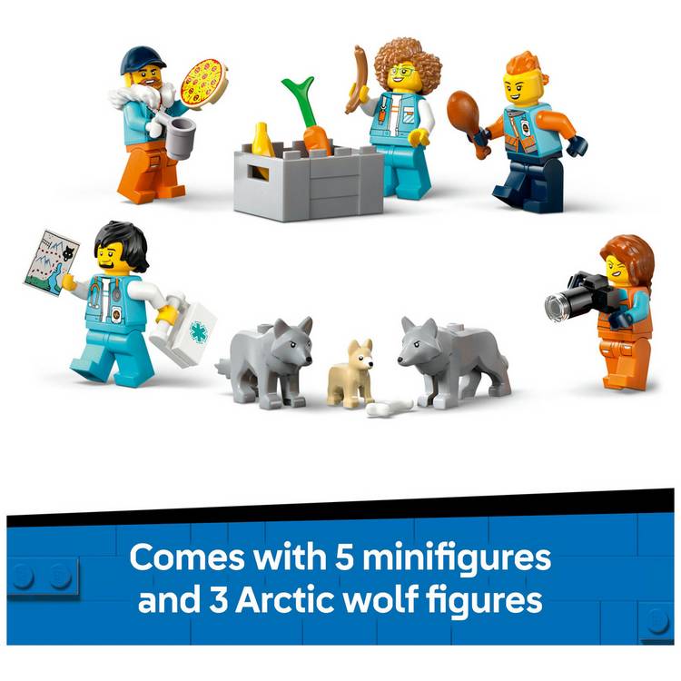 LEGO City Arctic Explorer Science Lab Truck building set 1064 pieces, UK version