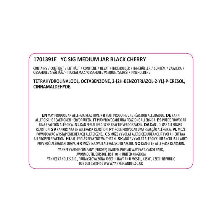 Yankee Black Cherry scented candle 368g, imported from the UK