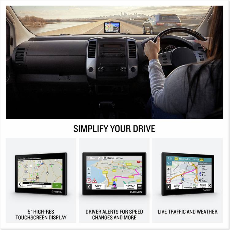 Garmin Drive 53 5-inch sat nav with UK and ROI maps (British brand)