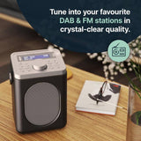 Majority Little Shelford portable DAB radio black grey, imported from the UK