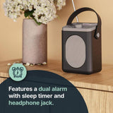 Majority Little Shelford portable DAB radio black grey, imported from the UK