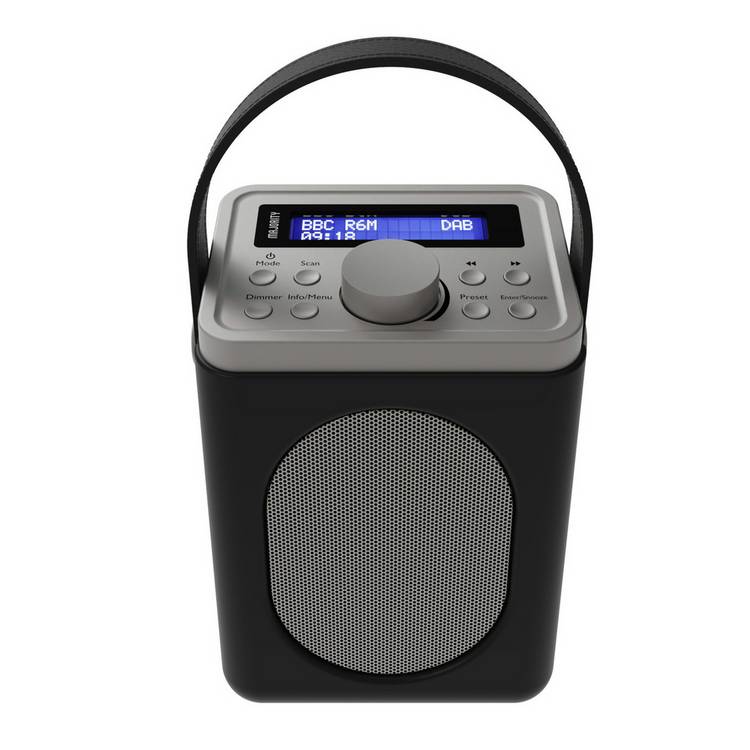 Majority Little Shelford portable DAB radio black grey, imported from the UK