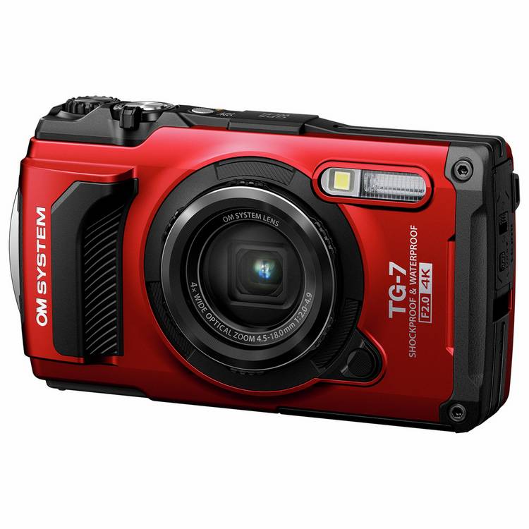 OM System TG-7 12MP 4x zoom camera red (British brand)
