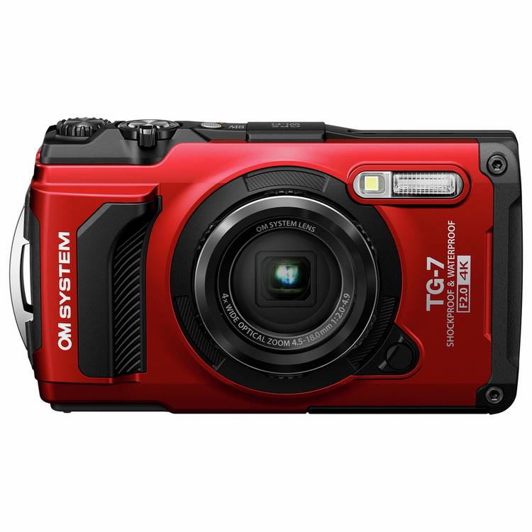 OM System TG-7 12MP 4x zoom camera red (British brand)
