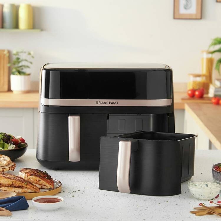 Russell Hobbs Satisfry Dual air fryer 9L, imported from the UK