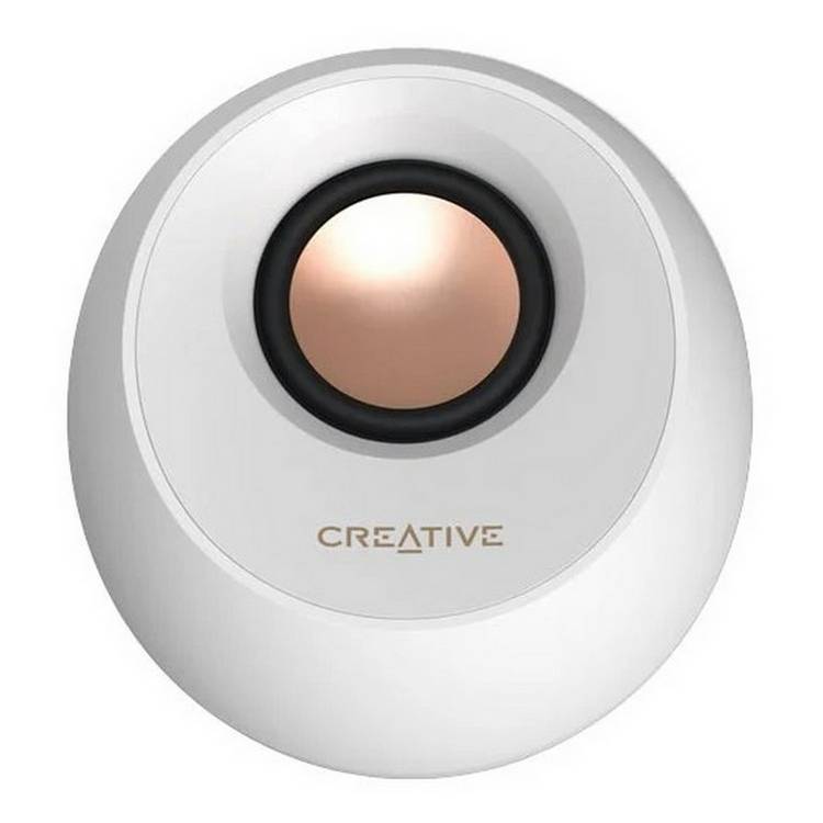 Creative Pebble Pro speakers in white - British product