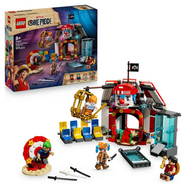 LEGO One Piece Buggy the Clown's Circus Tent 573 pieces playset (British brand)