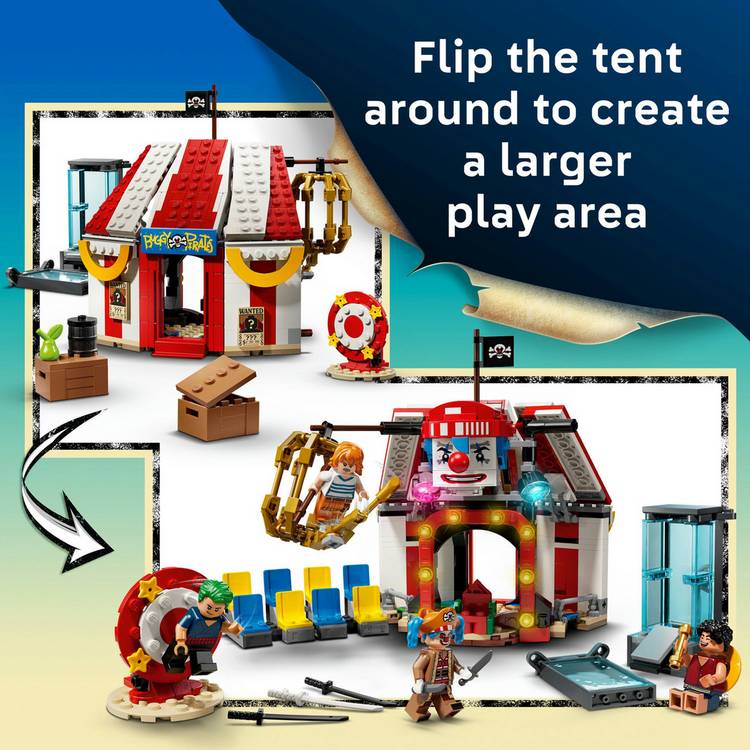 LEGO One Piece Buggy the Clown's Circus Tent 573 pieces playset (British brand)