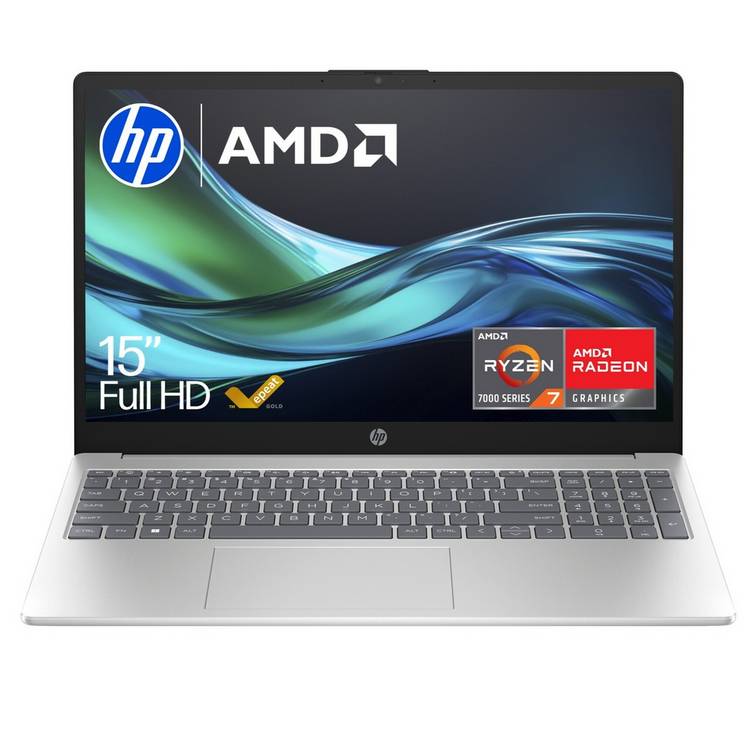 HP laptop AMD Ryzen 7 15.6 inch, imported from the UK
