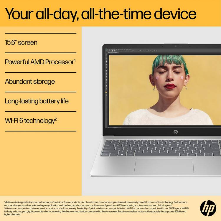 HP laptop AMD Ryzen 7 15.6 inch, imported from the UK