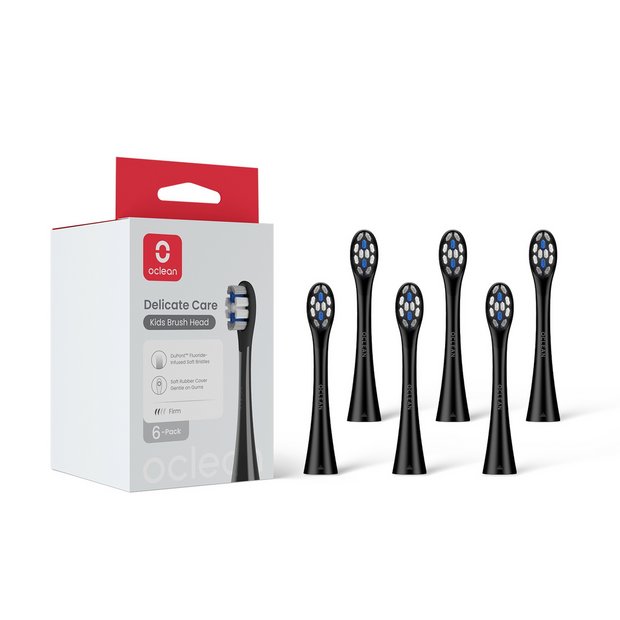 Oclean Delicate Care Kids P3K8 brush head black 48 pack (British brand)