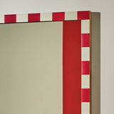 Habitat striped red resin square wall mirror 51x51cm (British brand)