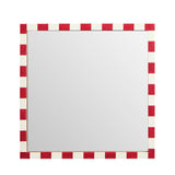 Habitat striped red resin square wall mirror 51x51cm (British brand)