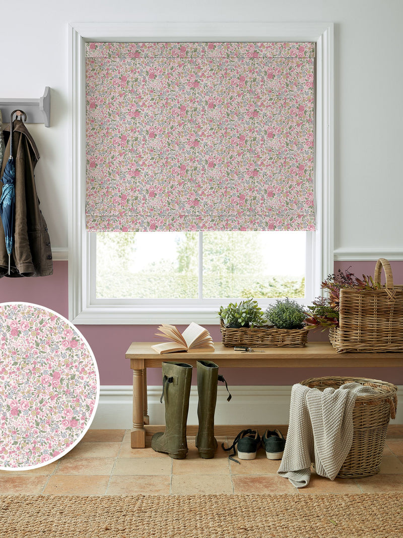 Laura Ashley peony pink Rowena roman blind (British brand)