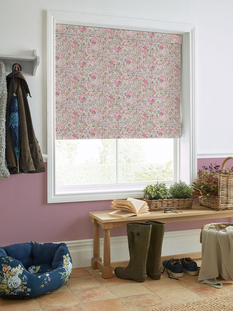 Laura Ashley peony pink Rowena roman blind (British brand)