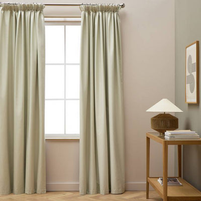Argos Habitat Blackout Pencil Pleat Curtains - Cream - 117x137cm- Buy online at McGrocer