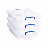Argos Really Useful 3 x 10.5L Plastic Storage Boxes - Clear- Buy online at McGrocer