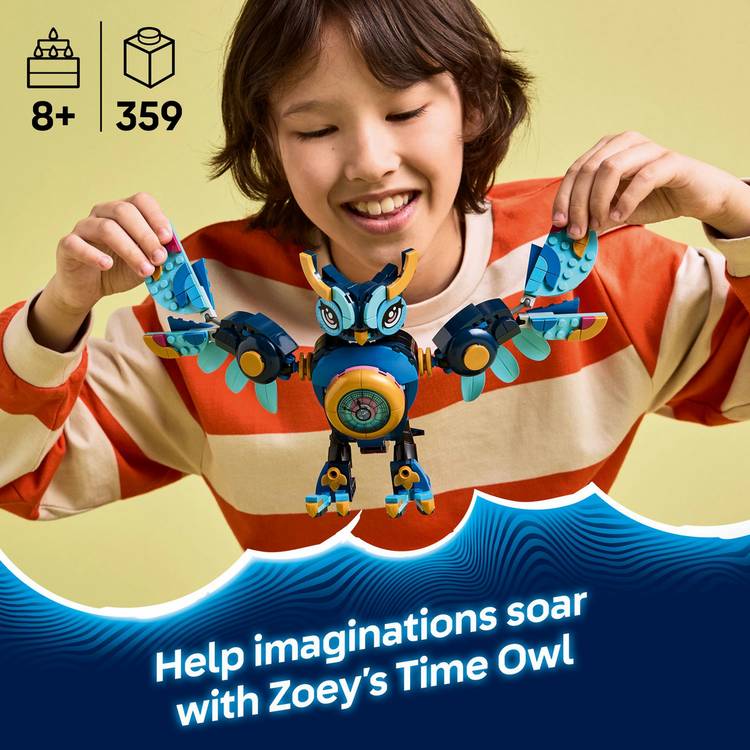 LEGO DREAMZzz Zoey's Time Owl building set 359 pieces - British product