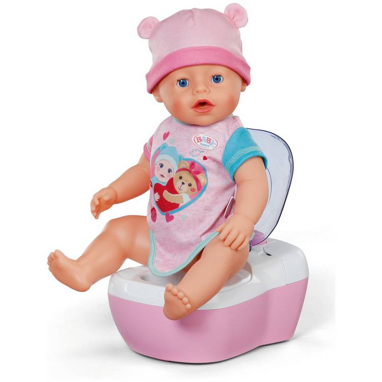 BABY Born doll toilet with water-reveal feature, UK version