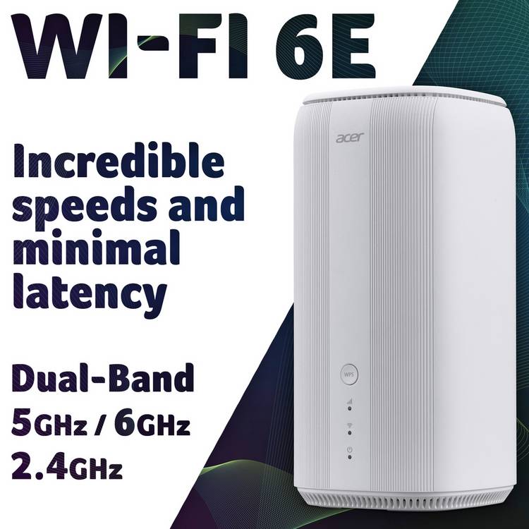 Acer Connect X6E dual band AXE5400 Wi-Fi router - British product