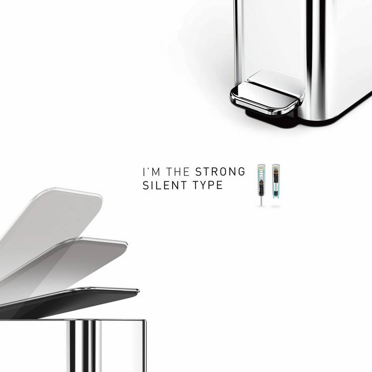 Simplehuman slim bathroom pedal bin 5L - British product