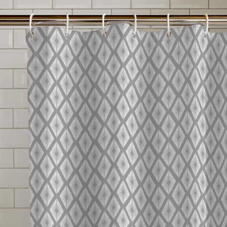 Catherine Lansfield Diamond Tile shower curtain 180x180cm (British brand)