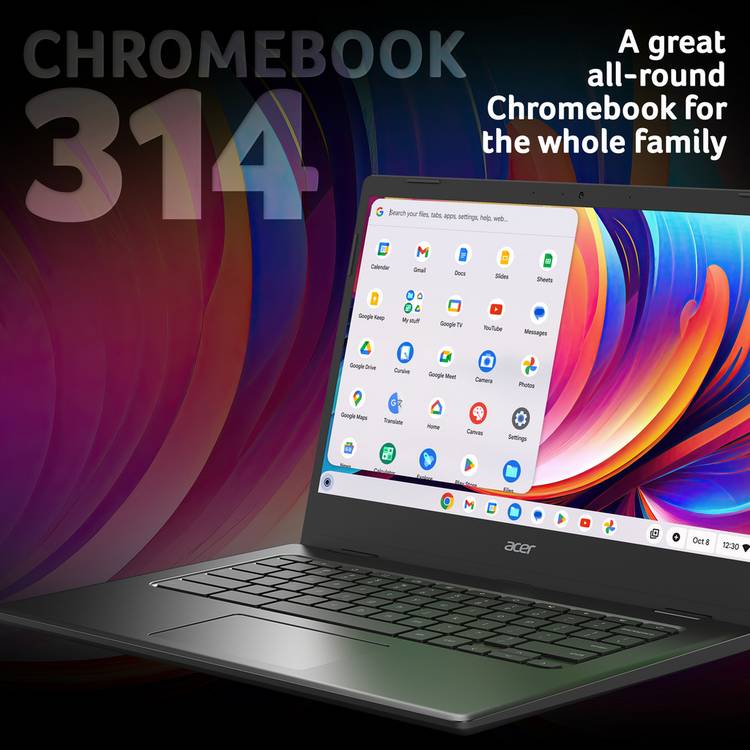 Acer Chromebook CB314 14in laptop, UK version