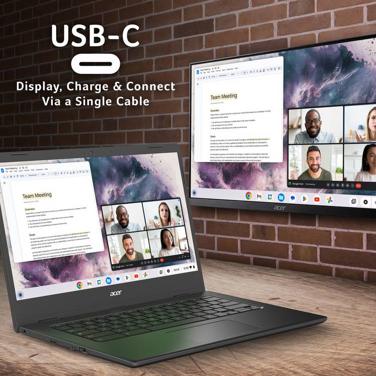 Acer Chromebook CB314 14in laptop, UK version