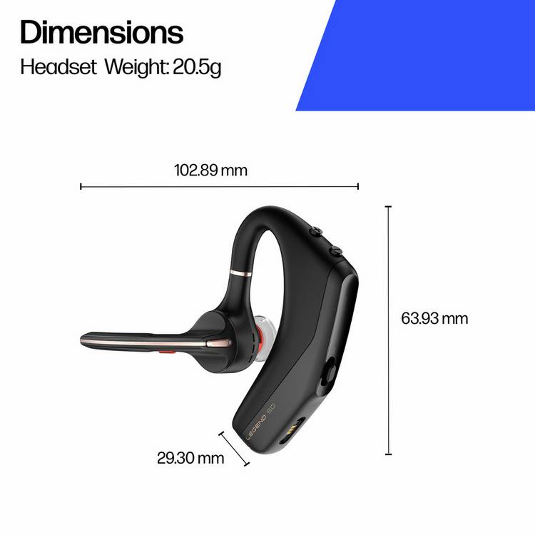HP Poly Voyager Legend 50 Bluetooth headset - British product