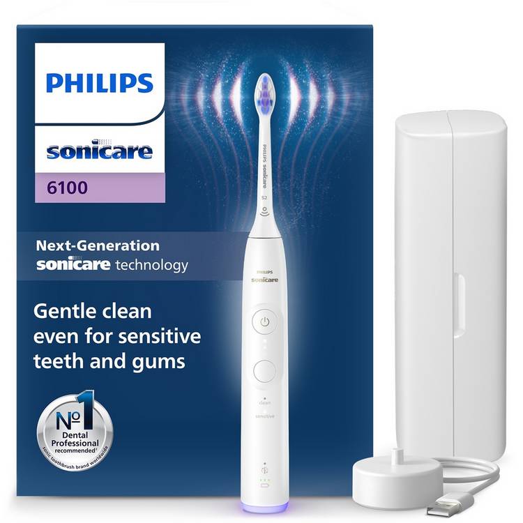 Philips Sonicare Series 6100 electric toothbrush, UK version
