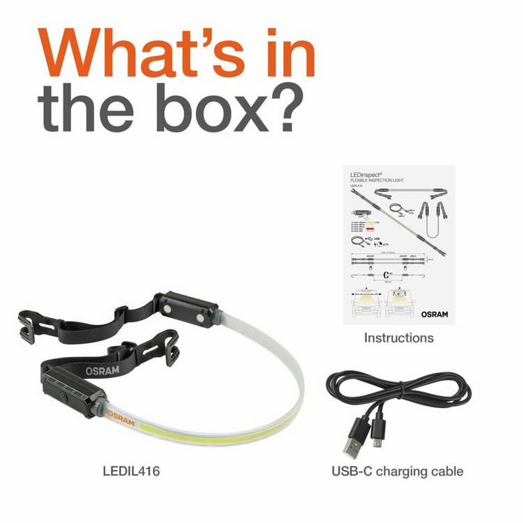 Osram flexible LED utility lamp, imported from the UK