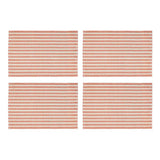 Habitat ribbed cotton placemats in orange and white stripes - British product