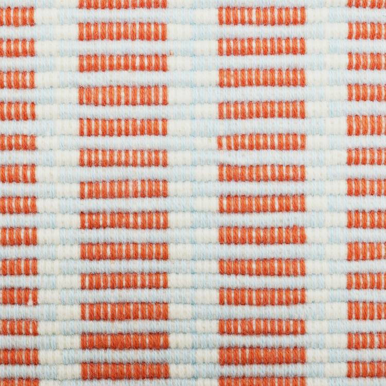 Habitat ribbed cotton placemats in orange and white stripes - British product