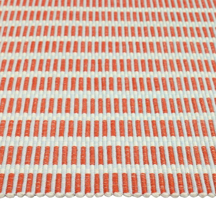 Habitat ribbed cotton placemats in orange and white stripes - British product
