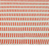 Habitat ribbed cotton placemats in orange and white stripes - British product