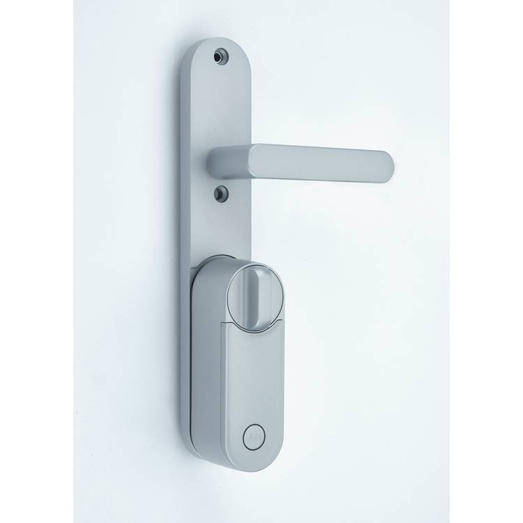 Yale Linus L2 backplate handle Smooth Satin - British product