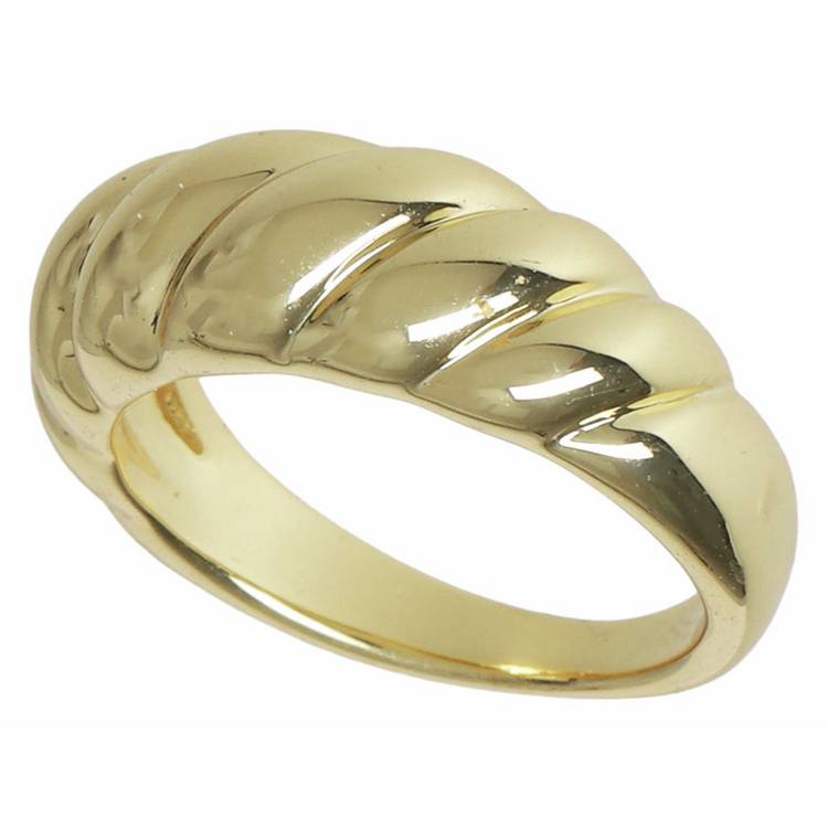 Liars & Lovers gold tone twist ring medium - British product