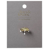 Liars & Lovers gold tone twist ring medium - British product
