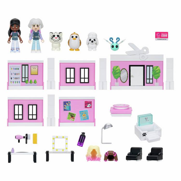 Adopt Me Pet Salon Deluxe playset with colour changing pets, imported from the UK