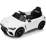 Mercedes Benz white ride on car, imported from the UK