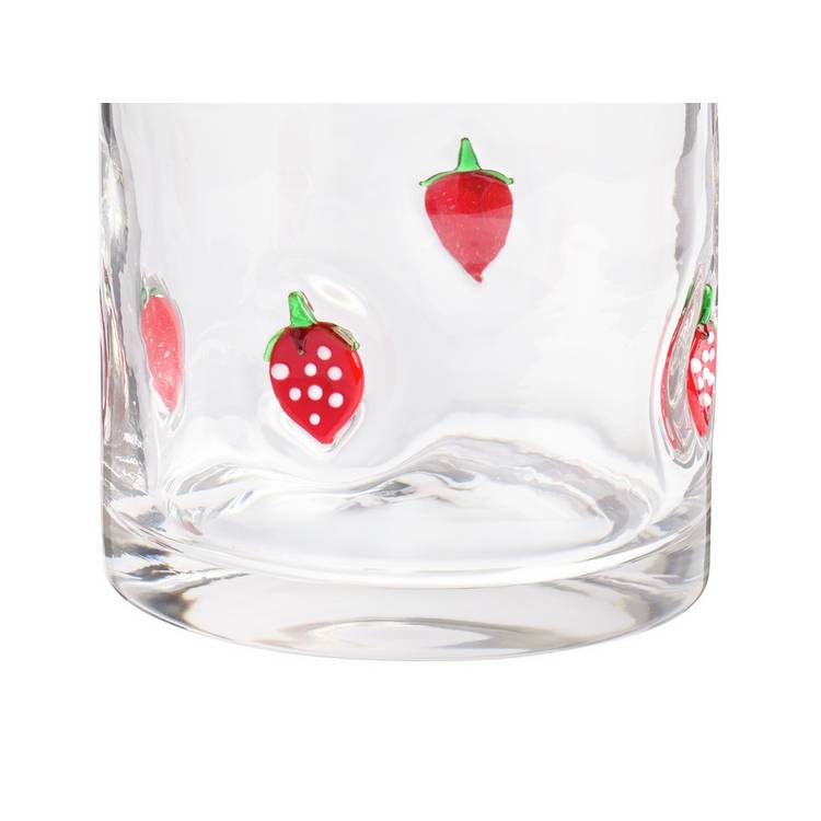 Argos Home strawberry glass tumbler 10cm - British product